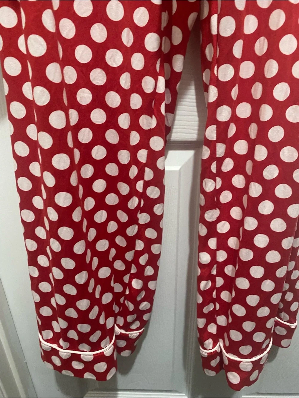 kate spade Womens Red and White Polka Dot Pajama Set